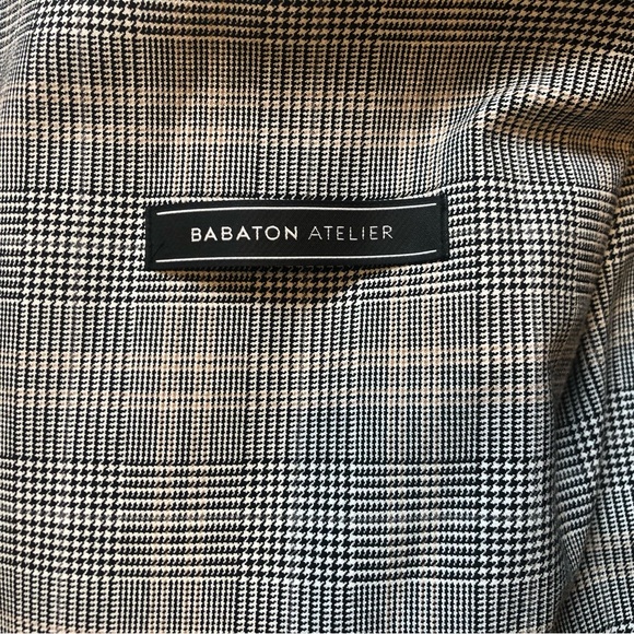 Babaton Black and White Plaid Power Hip Blazer - Picture 6 of 9